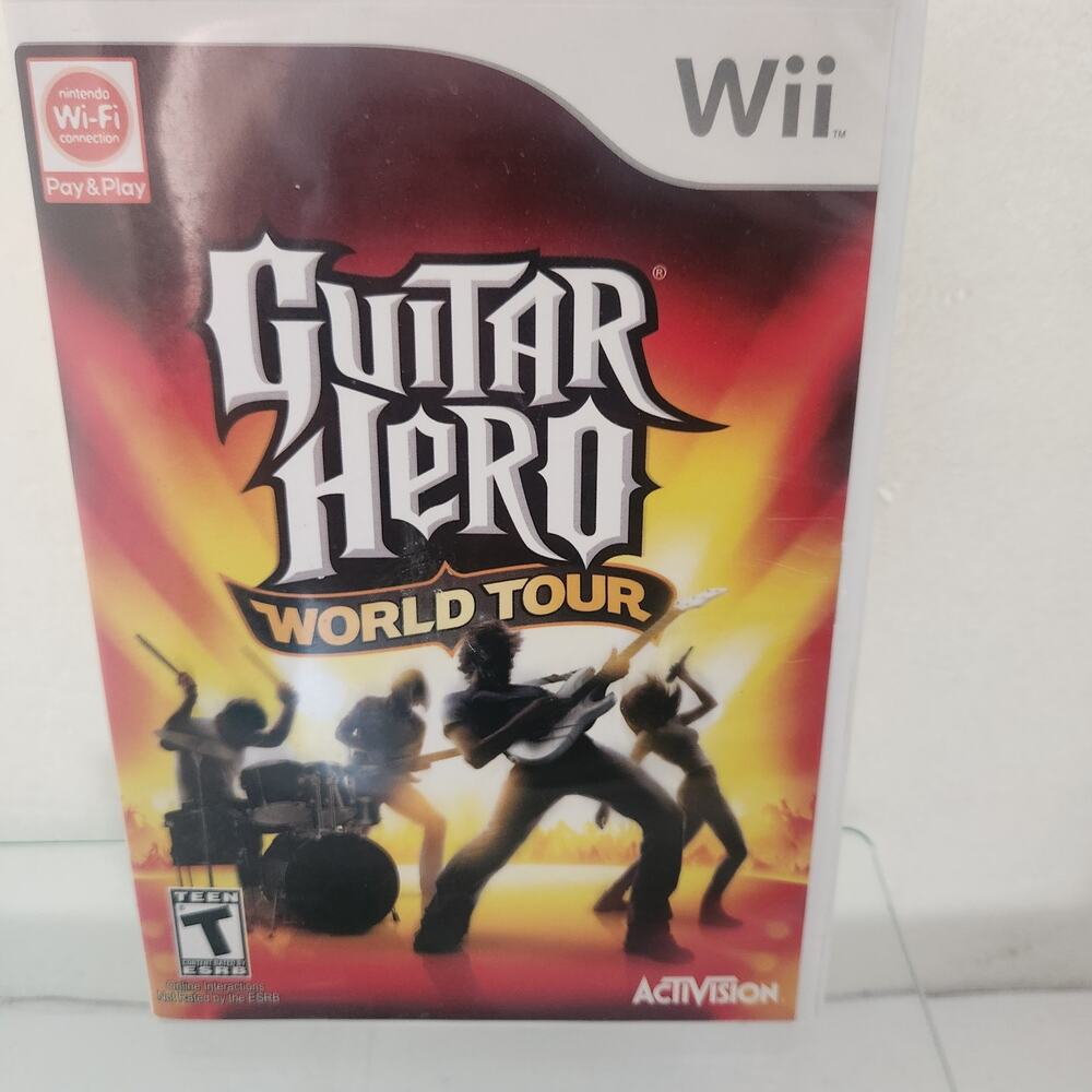 Guitar Hero World Tour Nintendo Wii 2008 with case manual tested works